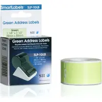 Seiko Instruments SLP-1GLB - Grön - 28 x 89 mm 130 etikett (er) (1 rulle/rullar x 130) adresslappar (paket om 2)