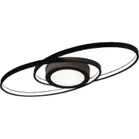 TRIO Leuchten LED taklampa Galaxy, dimbar, Svart, Vardagsrum / matsal, Metall, Modern, LED-taklampa