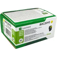 Lexmark 802Y (80C20Y0) gul toner lågkapacitet (original)