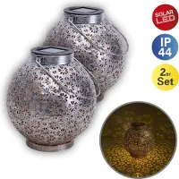 Näve Solcellslampa dekoration 52854, Förkromad / silver, Metall, Solcellslampa