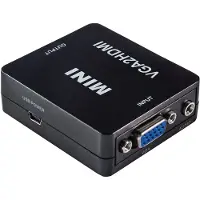 MaxTrack CS40L VGA / HDMI Adapter [1x VGA hona, Telejack 3.5 mm - 1x HDMI hona] Svart