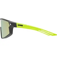 Uvex skyrise jr cykelglasögon svart-gul matt / mirror yellow