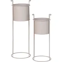 You do it Lot de 2 supports de fleurs en acier sable grå