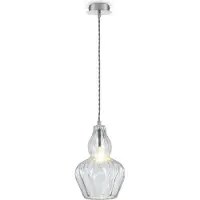 Maytoni Glas pendellampa Eustoma, dimbar, Genomskinlig / transpare, Vardagsrum / matsal, Glas, Pendellampa