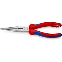Knipex 26 12 200 T, Nåltänger, 2,5 mm, 7,3 cm, Kromvanadinstål, Blå, Röd, 200 mm