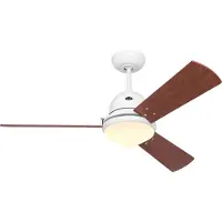 CasaFan Libeccio Takfläkt 64 W (Ø x H) 142 cm x 285 mm Lack-vit med fjärrkontroll, med belysning, Vinterdrift
