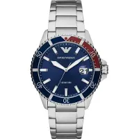 Emporio Armani Diver Silverklocka för män AR11339