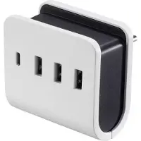 Voltcraft UC-4ACX001 USB-laddare 24 W Inomhus Utgångsström max. 4.8 A 4 x 1x USB-C, 3x USB-A