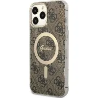 GUESS GUHMP14XH4STW iPhone 14 Pro Max 6,7" brun/brun hård väska 4G MagSafe