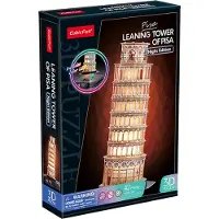 Cubicfun 3D LED-pussel av det lutande tornet i Pisa (nattversion)