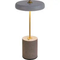 Näve LED bordslampa Seta, dimbar, Aluminium / grå / zink, Vardagsrum / matsal, Betong, Modern, LED-bordslampa