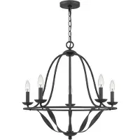 QUOIZEL Ljuskrona Bradbury, dimbar, Aluminium / grå / zink, Vardagsrum / matsal, Metall, Ljuskrona