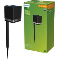 Philips 929004658801 Virona Solcells-utomhusmarkbelysning LED LED fast installerad 1.8 W Svart