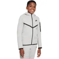 Nike Luvtröja NSW Tech Fleece FZ - Grå/Svart Barn, storlek L: 147-158 cm