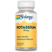 Solaray Kaliumcitrat 99 Mg 60 Enheter