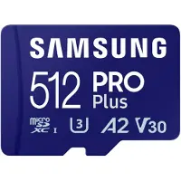 Samsung PRO Plus microSD-minneskort (2023) - 512 GB (inkl. SD-adapter, MB-MD256SA/EU)