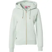Superdry för kvinnor. W2012358A Luvtröja med dragkedja och logotyp Essential green (S), Casual, Grön, Bomull