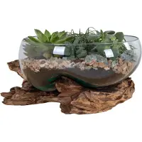 You do it Vase décoratif - House Nordic - San Marino - Bois de teck - Verre - Style scandinave naturlig