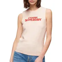 Superdry Sport Luxe Graphic Fitted ärmlös T-shirt