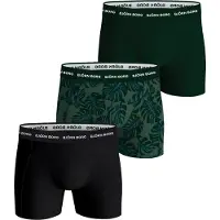 Björn Borg Bomusstretch Boxershorts 3-pack Ferfärgad Svart Grön Mörkgrön Storek