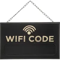Atmosphera skrivtavla svart WIFI CODE, 35 x 22 cm