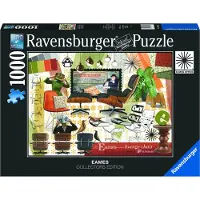 Ravensburger Eames Design Classics Jigsaw Puzzle - 1000 stycken | Unik mitten av rhundradets designmontage | SoftClick Technology fr perfekt pa