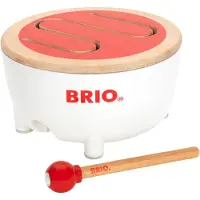 BRIO Småbarnstrumma - Röd/Vit 30181 - - One Size - Musikinstrument