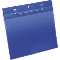 Durable Förvaringsficka med trådbeslag A4 landskap 311x280 mm blå - (50 st.)