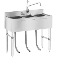 Royal Catering Diskbänk - 3 diskhoar - 100 x 50 cm
