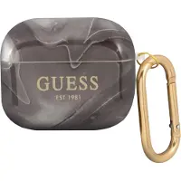 GUESS GUA3UNMK AirPods 3-skydd svart/svart Marble Collection