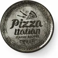 Duralex Receptkollektion svart porslinspizzatallrik, Ø 33 cm (6-pack)