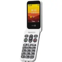 Doro Leva L20 4G stortangent-telefon med vikbar design, svart/vit