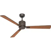 CasaFan ECO NEO III 132 BZ-SW/TK WiFi takfläkt svart/teak 27 W (Ø x H) 132 cm x 360 mm brons m. fjärrkontroll, timer, vinterläge, appstyrning
