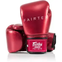 SuperMerchantEU Fairtex Metalliska Boxningshandskar Röd 16OZ