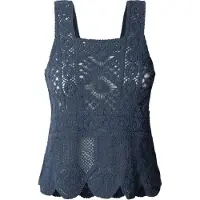 Pepe Jeans för kvinnor. PL702291 Topp Olivblå (XS), Casual, Bomull, Ärmlös / Hängselbyxor