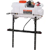 Vevor ATV-punktspruta, 60 l ATV/UTV-spridare med munstycke, 12 V pumpspruta med vattentank, flödeshastighet på 1,9 GPM, justerbar 0–72 PSI, 20 fots slang, vit