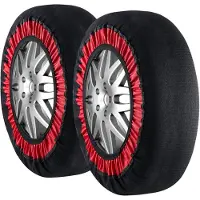 Vevor Förtjockade Snösockor för Däck, Polyesterfiber Däcksockor med Elastiska Remmar, Snögreppsdäckskydd för Bil, SUV, Pickup och Lastbil (2-pack) - Extra Stor