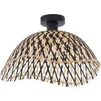 QAZQA Art Deco taklampa svart bambu 40 cm - Alka