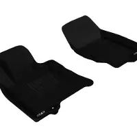 3D MAXpider Kagu Golvmattor (Svart) Passar Infiniti QX70 2014-2017/QX50 2014-2017/FX35/50/50S 2009-2013/EX35 2008-2013 - Fram