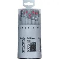 Kwb 429690 HSS Metall-spiralborrset 18 delar 3 mm, 4 mm, 5 mm, 6 mm, 8 mm, 10 mm DIN 338 Cylinderskaft 18 st