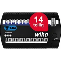 Wiha 41831 Bit-Set 13 delar Stjärnspår Phillips, Inner-sexkantig, TORX Plus