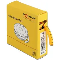 DeLOCK Cable Marker Box, No. 8 - Lednings/kabelmärkare (förtryckt) - gul (paket om 500)
