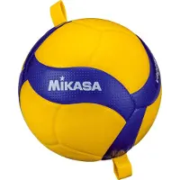 MIKASA volleyboll V300W-AT-TR med gummistroppar gul-blå stl. 5