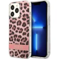 GUESS GUHCP13LHSLEOP iPhone 13 Pro / 13 6,1" rosa/rosa hårdplastfodral Leopard
