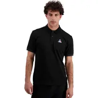 Le coq sportif for man. 2422107 Essentiels polo shirt black (M), Casual, Cotton, Multisport, Short sleeve