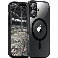 JT BERLIN BackCase Pankow Hybrid Backcover Apple iPhone 16 Plus Svart, Transparent MagSafe-kompatibel 11099