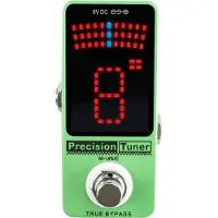 Aroma M-VAVE Precision Tuner Pedal LED-skärm med True Bypass för kromatisk gitarrbas grön