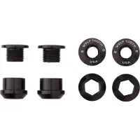 Wolf Tooth Components Set med 4 kedjehjulsbultar+muttrar för enkelring (1X) drivlinor