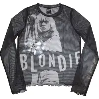 Ginza.se Blondie: Ladies Crop Top/Mic Stand (Black) (Mesh) (X-Small)