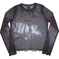 Ginza.se Pink Floyd: Ladies Long Sleeve Crop Top/Live Band (Black) (Mesh) (X-Small)
